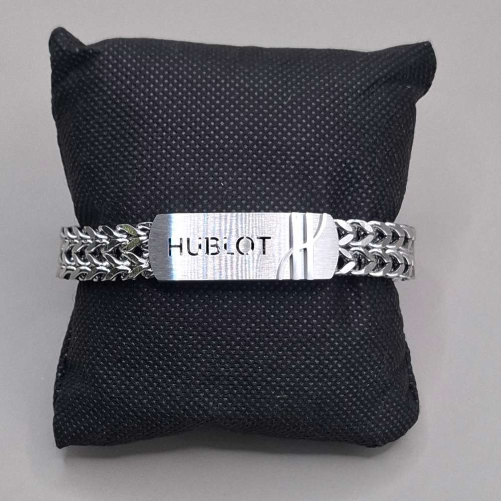 دستبند مردانه hublot نقره ی قفل مگنتی