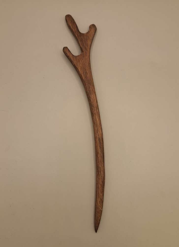 کانزاشی چوبی مدل تک شاخ گوزن سایز ۲