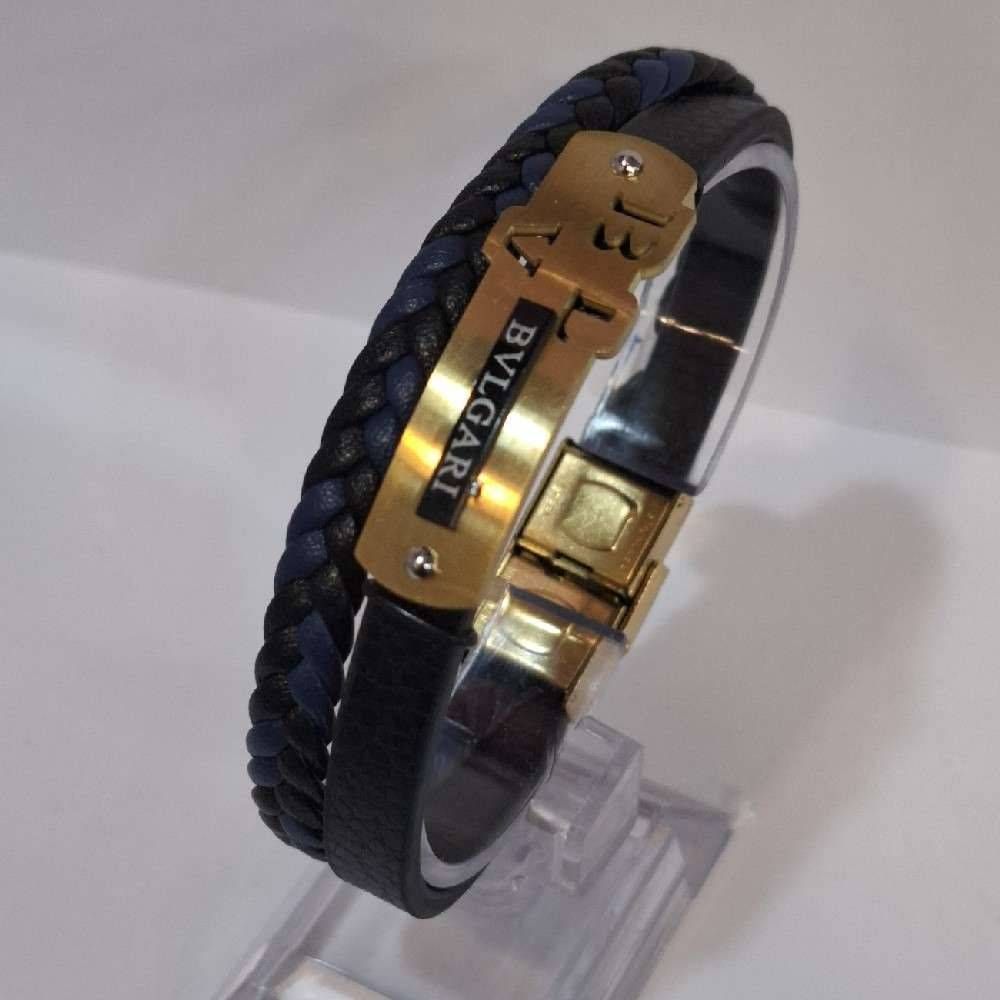 دستبند مردانه دوتیکه چرم Bvlgari