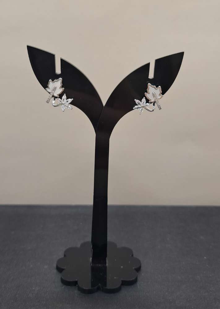 گوشواره طرح جواهر مدل برگ