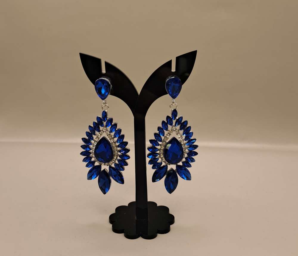 گوشواره سلطنتی آبی طرح اشک