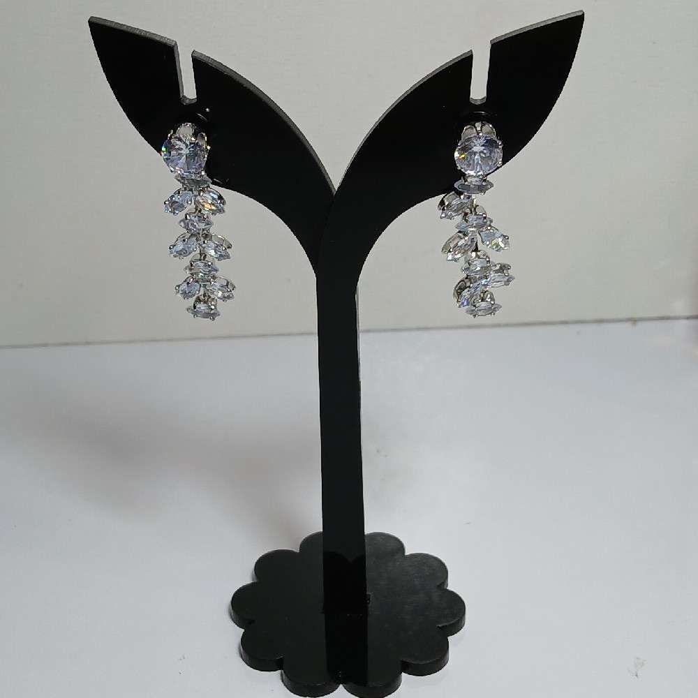 گوشواره گلبرگ آویزی طرح جواهر