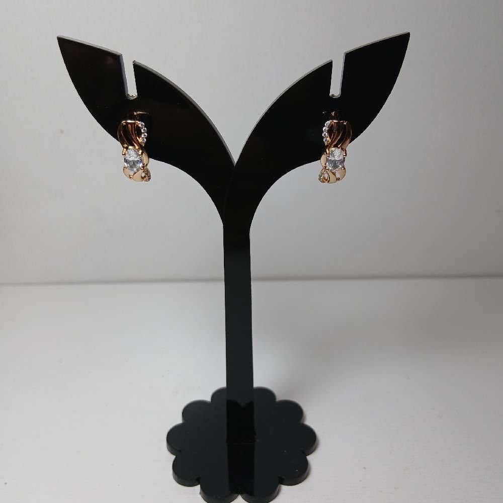 گوشواره ژوپینگ پاپیون نگین‌دار