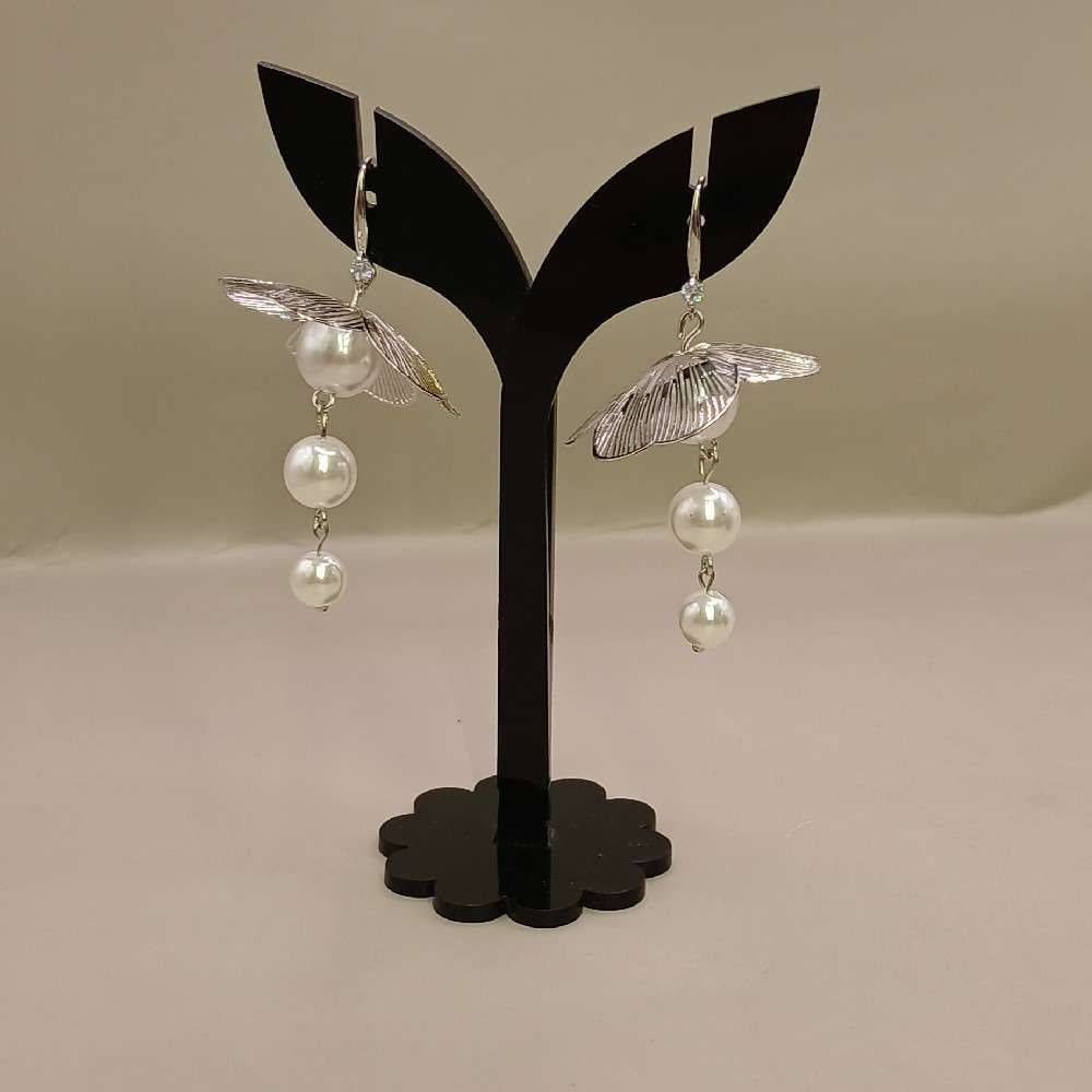 گوشواره گل مروارید آویز