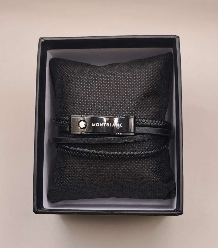 دستبند چرم مردانه چندلاین MONTBLANC