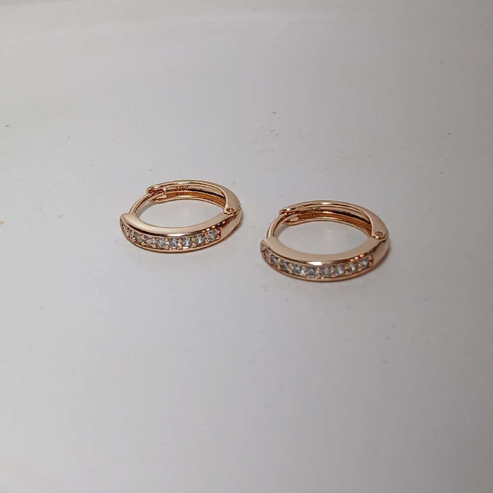 گوشواره ژوپینگ حلقه‌ای نگین‌دار